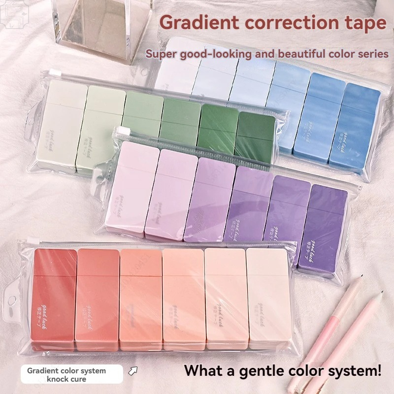 6Pcs Cute Macaron Correction T - Correction Tape Roller ulasan dan harga